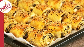 Tek Tek Sarmaya Uğraşmadan ✅ Bir Tepsi Dolusu Ispanaklı Peynirli Çıtır Börek 😍 [upl. by Etteinotna513]