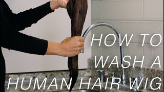 How To Wash A Human Hair Wig  WIgs 101 [upl. by Alabaster818]