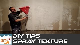 How to spray Texture on Walls amp Ceilings  DIY Hopper Gun Tips [upl. by Nadia]