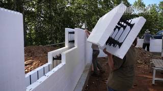 How To Stack Cut and Reinforce ICF Walls [upl. by Onaireves]