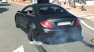 Widebody Mercedes CL500  V8 sounds in Monaco [upl. by Yditsahc999]