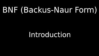 Introduction to BNF BackusNaur Form ALevel [upl. by Petunia]