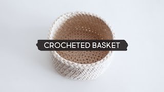 DIY Crocheted Basket [upl. by Meela]