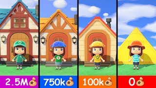 Animal Crossing New Horizons  All House Upgrades [upl. by Moersch80]