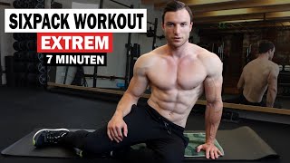 7 Minuten Sixpack Workout für Zuhause  Extrem Effektiv  Sascha Huber [upl. by Anaul681]