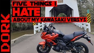 Five Things I HATE About My Kawasaki Versys 650 A OneSided Kawasaki Versys Review [upl. by Etnahs]