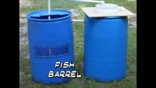 Recirculating Aquaculture System Made from Barrels Barrelponics [upl. by Juliet411]