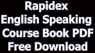 Rapidex English Speaking Course Book PDF in Hindi Download [upl. by Borgeson]