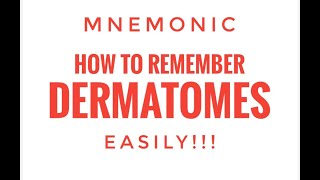 How to remember Dermatomes easily [upl. by Idonah553]