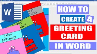 How to create a GREETING CARD in WORD  Tutorials for Microsoft Word [upl. by Maitland]