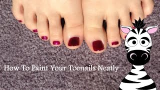 How to Paint Your Toenails Neatly [upl. by Atinoj217]