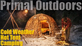 Cold Weather Hot Tent Camping [upl. by Ecinaej]