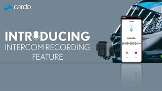 CardoRecord  Intercom Recording Feature [upl. by Sanfourd]