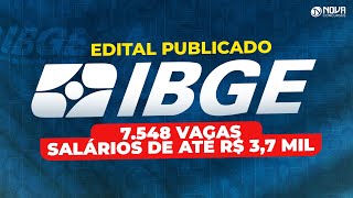 Saiu Edital Concurso IBGE 2023  7548 vagas para Temporários [upl. by Rinee583]