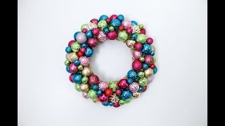 HOW TO MAKE A DIY Christmas Ornament Wreath [upl. by Mcgee]