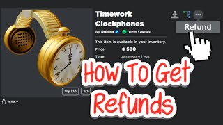 How to REFUND Items on Roblox [upl. by Flor287]