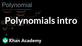 Polynomials intro  Mathematics II  High School Math  Khan Academy [upl. by Yrevi]