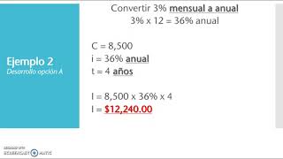 Interés simple  MATEMÁTICA FINANCIERA [upl. by Chemaram603]