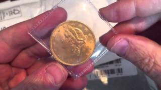 20 USA 1893 Liberty Gold Double Eagle arrives from HGM today [upl. by Whitman]