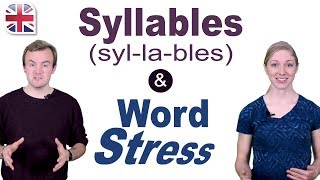 Syllables and Word Stress  English Pronunciation Lesson [upl. by Neerod]