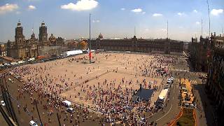 Sismo en la cdmx 19 de septiembre 2017 visto desde el Zócalo [upl. by Bailar]