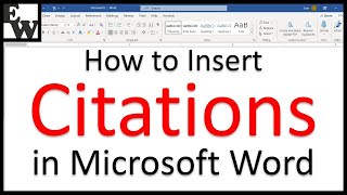 How to Insert Citations in Microsoft Word [upl. by Odlanor94]