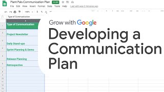 Create a Project Communication Plan  Google Project Management Certificate [upl. by Eustace]