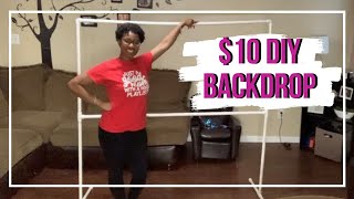 DIY BACKDROP STAND  LESS THANK 10 UNDER 10 MINUTES  BUDGET FRIENDLY [upl. by Meggs]