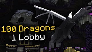 100 Dragons in 1 LOBBY Hypixel Skyblock [upl. by Eciram486]