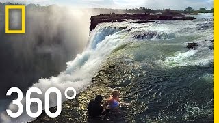 360° Victoria Falls – The Devils Pool  National Geographic [upl. by Moore]