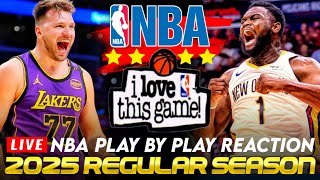 🔴LAKERS vs PELICANS │ 2025 NBA Basketball Game PlayByPlay Reaction amp Scoreboard [upl. by Notniw]