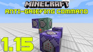 Spawn Protection  AntiGriefing System  Minecraft Tutorial 115 Command [upl. by Ahsinak]