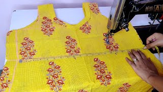 सूट kurti की सिलाई कैसे करते हैं Simple suit cutting and stitching kurti stitching [upl. by Noseaj]