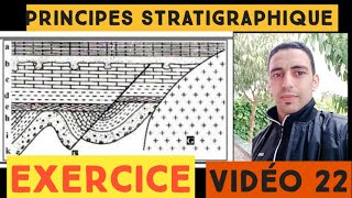 exercice principes stratigraphiques géologie 1BAC vidéo 22 [upl. by Maharg]