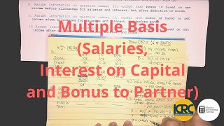 Partnership Profit Distribution  Multiple Basis Part 1 [upl. by Weber]