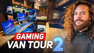 Cozy Vanlife Gaming Van Tour WHATS NEW  Ram Promaster [upl. by Paley864]