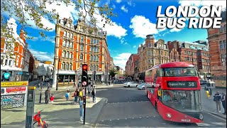 LONDON Bus Ride 🇬🇧 Route 19  Afternoon ride from north London to south London’s Battersea Bridge 🌉 [upl. by Dodie]