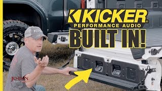 Kicker Audio System in the GMC MultiPro Tailgate overview [upl. by Ataynek]