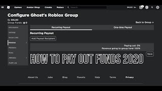 How to payout roblox group funds 2020 easy UPDATED READ DESCRIPTION [upl. by Cutler]