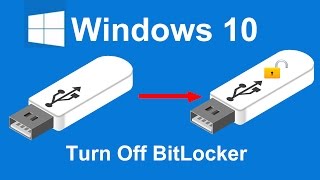 How to turn of BitLocker or Remove password on USB Flash in Windows 10 [upl. by Ahsieker853]