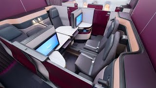 Worlds best Business Class Qatar Airways Qsuite A350 from Frankfurt to Doha AMAZING [upl. by Milburn955]