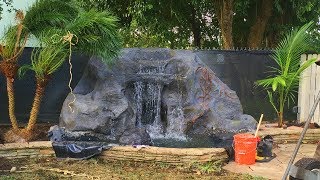 How to build an artificial stone waterfall from scratch PART I [upl. by Vudimir594]