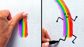 16 CUTE AND EASY FINGER PAINTING IDEAS [upl. by Enelyaj892]