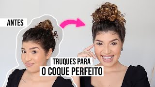 COMO FAZER O COQUE PERFEITO cabelo cacheado  por Jessica Melo [upl. by Attiuqal]