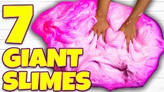 Slime 7 ways Giant DIY Slime compilation  How to make Fluffy Slime and Toothpaste Slime [upl. by Sternberg]