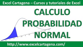 2 Calculo Probabilidad Distribucion Normal  Estadistica con Excel 2019 [upl. by Ralina]