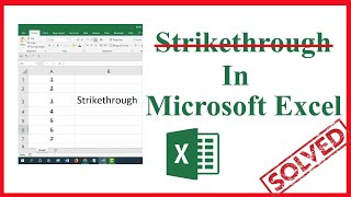 How to add or remove strikethrough in Excel [upl. by Eenat]