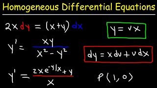 Homogeneous Differential Equations [upl. by Kcirtapnhoj]