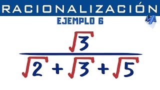 Racionalización de denominadores  Ejemplo 6 Trinomio [upl. by Nahem]