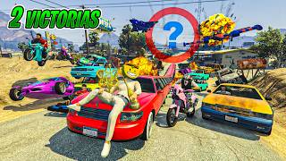 EL ÚLTIMO EXPLOTA CON COCHES ALEATORIOS DOBLE VICTORIA INCREIBLE  GTA 5 ONLINE [upl. by Goodkin358]